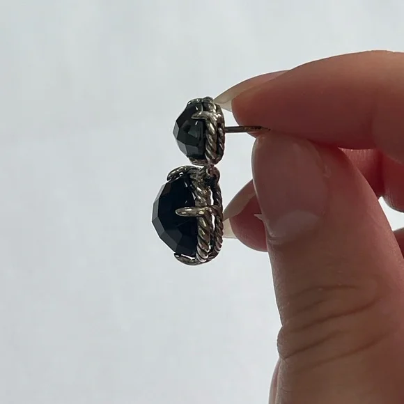 David Yurman Black Onyx Chatelaine Drop Earrings - Picture 4 of 11